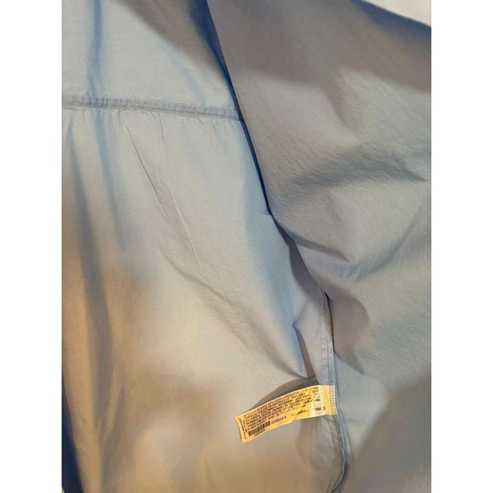 ZARA Women Blue Button Up Shirt Size M Oversized Long Sleeve Casual Top - Picture 8 of 8